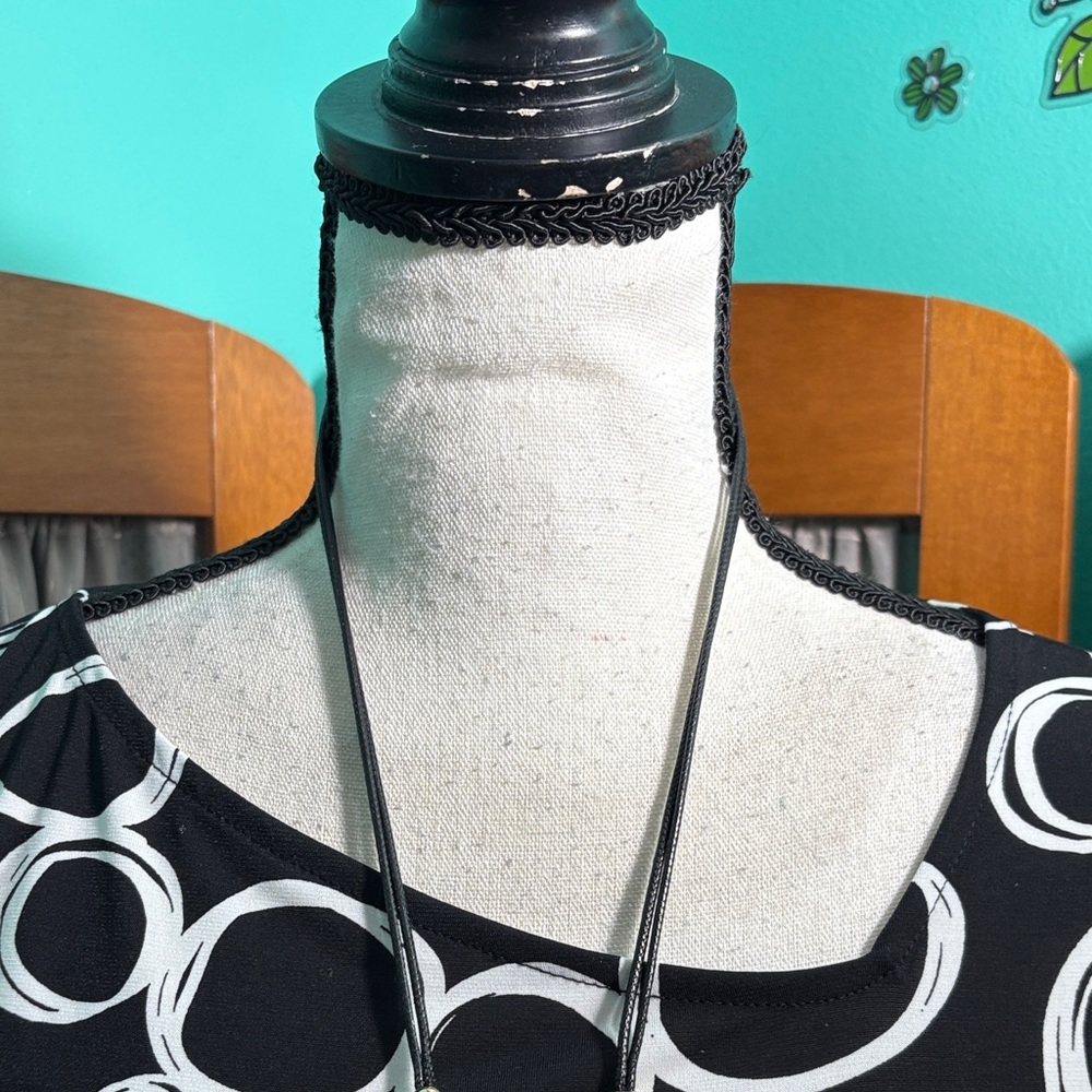 Chico's Monochrome Circle Pattern Blouse - image 2